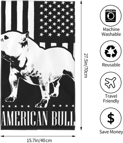 Vista 2 de SEAEAGLE American Flag - Toallas de baño absorbentes con diseño de bandera americana, toallas de mano para baño, 27.5 x 16 pulgadas