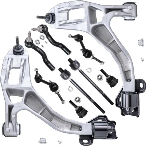 Vista 103 de Detroit Axle - Kit de suspensión delantera de 10 piezas para Jeep 2002-2004