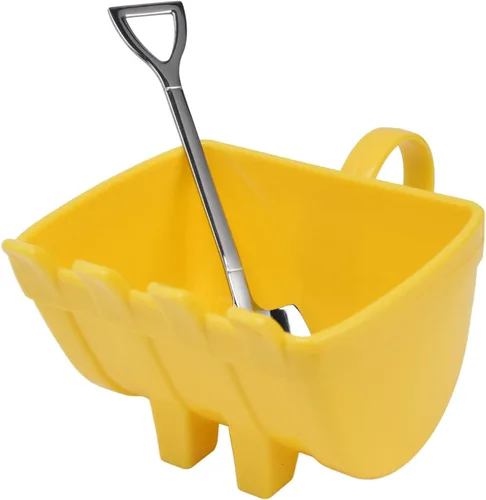 Vista 9 de Pilipane Taza de café excavadora, taza de cubo de excavadora de 11.2 fl oz, taza de café con diseño de excavadora con cuchara de pala, taza de café