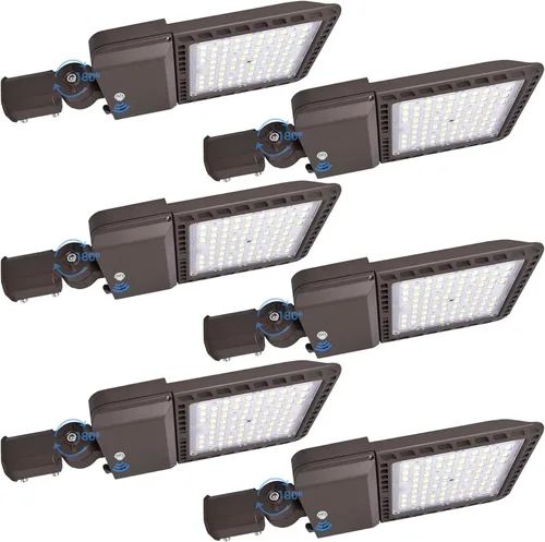 Vista 11 de Luz LED de estacionamiento de 300 W, ajustador deslizante ajustable, 39000LM 5000K iluminación exterior con fotocélula del atardecer al amanecer