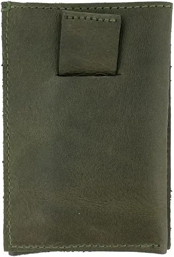 Vista 2 de Hide & Drink, Cartera de cuero suave y funda para tarjetas, hecha a mano, incluye 101 años de garantía (jade oscuro)