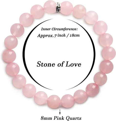 Vista 2 de BONNY BOXX Pulsera de piedras semipreciosas de 0.150.230.315 pulgadas (460.315 in) para hombres y mujeres, joyería