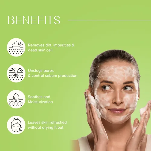 Vista 3 de KLAVUU Phytoncide - Limpiador facial con equilibrio de pH suave, pH 5.5, limpiador espumoso suave con pantenol para fortalecer el lavado facial