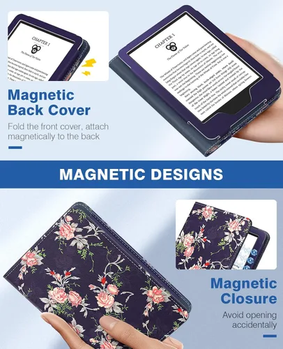 Vista 6 de MoKo Funda compatible con Kindle de 6 pulgadas (11.ª generación, versión 2022)/Kindle (10ª generación, 2019)/Kindle (8ª generación, 2016), carcasa