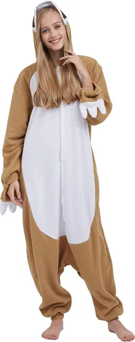 Vista 2 de Pijama unisex para adultos disfraz de animal de una pieza para Halloween cosplay Navidad