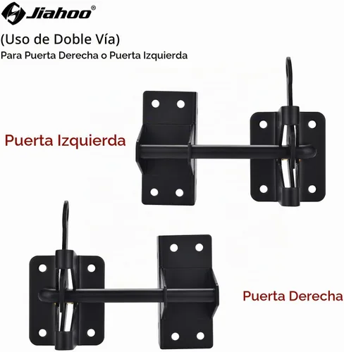 Vista 2 de Pestillo de puerta automático resistente para cercas de madera, puertas de metal autobloqueantes para cercas de vinilo que salen a la puerta