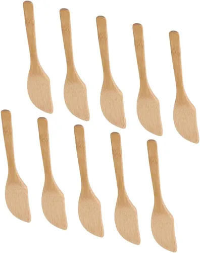 Vista 9 de Cuchillo de mantequilla de madera natural, espátula, herramienta de cocina de bambú, panadería, pastel, mermelada, mantequilla esparcidora