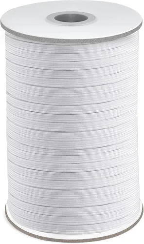 Vista 9 de Coopay Bandas elásticas planas de 100 yardas de largo, 1/2 pulgada de ancho, cuerda elástica plana para coser proyectos de bricolaje, artes y Negro