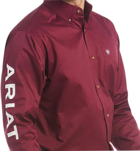 Vista 3 de ARIAT Men's Team Logo Twill Classic Fit Shirt