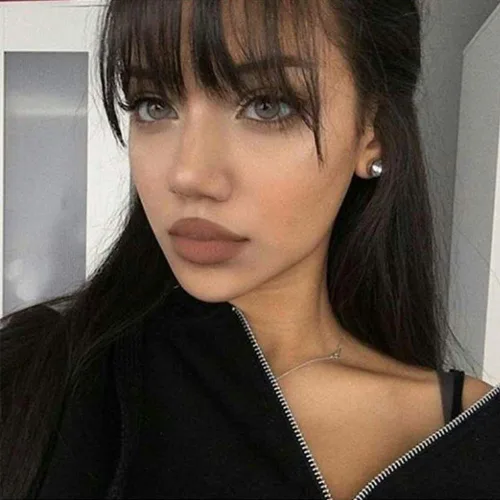 Vista 4 de Flequillo con clip de cabello humano, clip de cabello negro natural, flequillo de cortina de aire para mujer, clips de flequillo para mujer