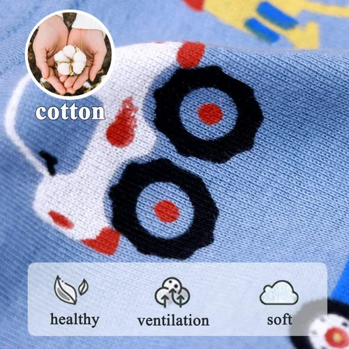 Vista 4 de Finihen Calzoncillos tipo bóxer para niños, de algodón suave, ropa interior de dinosaurio para niños