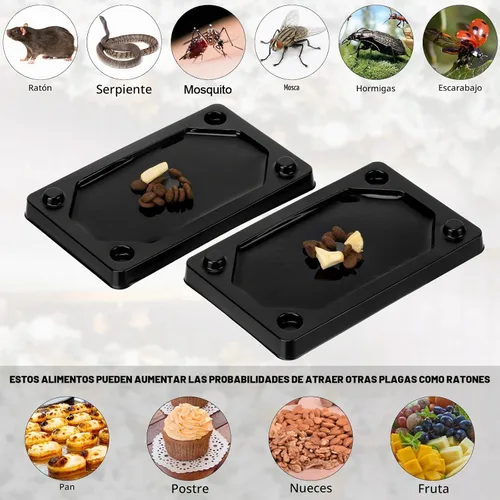 Vista 3 de Qualirey 24 piezas de trampas adhesivas para ratones e insectos, placas pegajosas de plástico para roedores domésticos, trampas de adhesivo más