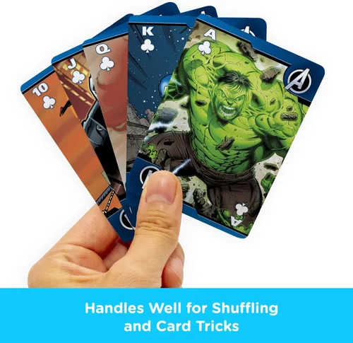 Vista 4 de AQUARIUS Marvel Avengers Comics - Juego de cartas de 3 pulgadas, multicolor