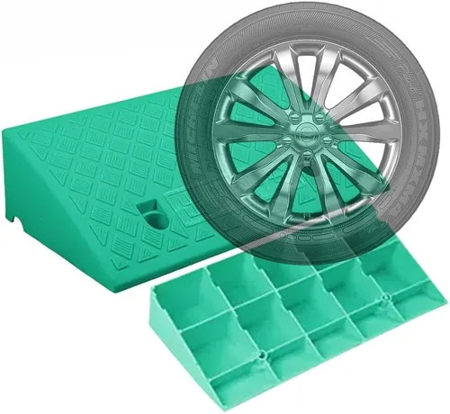 Vista 9 de ZJIEX Rampa de umbral de goma de 2 pulgadas y 3 pulgadas para calzadas, rampa antideslizante para silla de ruedas, rampas para sillas de ruedas