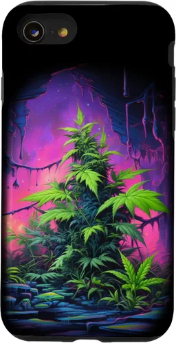 Vista 18 de 420, Colorful Weed Phone Accessory, Pink, Green & Purple Case for iPhone 16