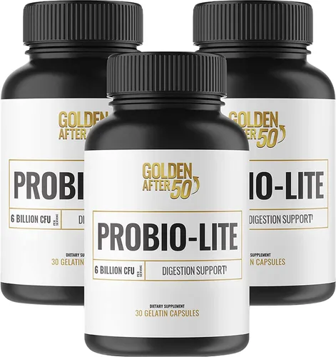 Vista 7 de Golden After 50 Probio-Lite - para la salud intestinal y el apoyo a la digestión - Probióticos para hombres y mujeres - 30 cápsulas de gelatina