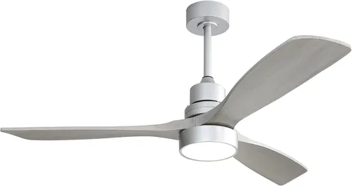 Vista 9 de Sofucor Ventiladores de techo de madera maciza de 52 pulgadas con luces y control remoto, ventilador de techo regulable de 6 velocidades