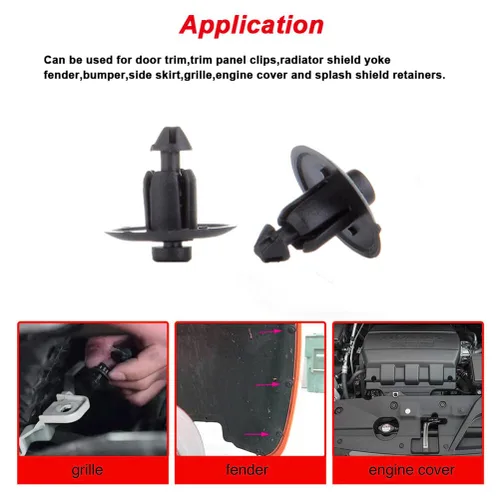 Vista 4 de SCITOO Panel de puerta de automóvil mixto universal para parachoques de parachoques Retenedor Sujetador Remache Clips de pasador de empuje