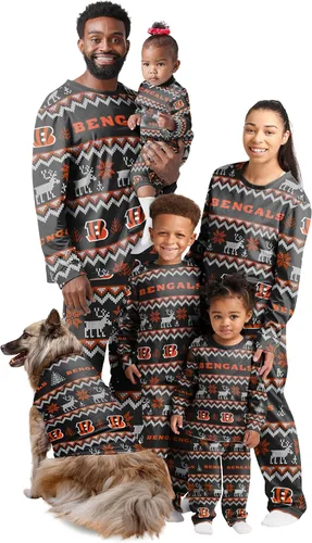 Vista 16 de FOCO NFL womens Nfl Team Ugly Pattern Matching Set Family Holiday Pajamas