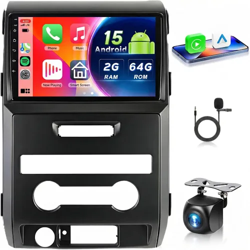 Vista 10 de Estéreo del coche 4G+64G Android 15 para Ford F150 2009-2014 con Carplay