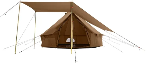 Vista 3 de WHITEDUCK Toldo para tienda de campaña de lona con postes para acampar y glamping para todas las estaciones