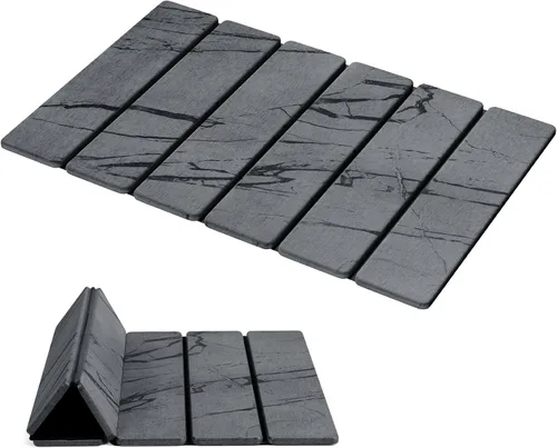 Vista 8 de Luxspire Tapete de baño de piedra, tierra de diatomeas de 24 x 16 pulgadas A-Dark Gray