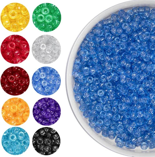 Vista 19 de 1200 cuentas de poni de Halloween a granel, 45 cuentas de murciélago negro, morado, naranja, verde, cuentas Kandi de plástico de 0.236 x 0.354 8