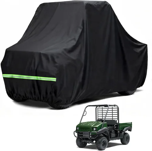 Vista 12 de Funda para UTV de 2 a 3 plazas, 600D resistente, 126 x 70 x 75 pulgadas Waterproof, Windproof, UV Resistant, Reflective Strips, Compatible with