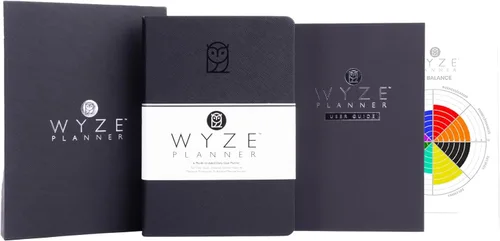 Vista 2 de Wyze Planner Agenda diaria sin fecha, organizador de productividad A5 de 6 meses con página completa por día, horario por hora, establecimiento