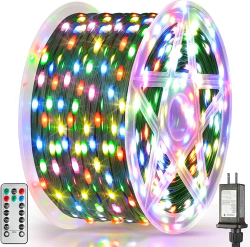 Vista 9 de Larkvue - Tira de luces de 344 pies con 1050 LEDs y control remoto, luces de hadas regulables con 8 modos, temporizador y función de memoria