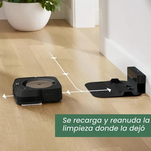 Vista 6 de iRobot Braava jet m6 (6012) Ultimate Robot Mop - Robot barredora con conexión Wi-Fi, Jet Spray, mapeo inteligente, compatible con Alexa, ideal