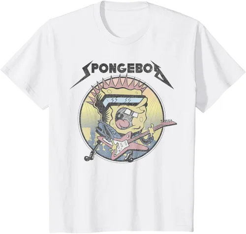Vista 14 de SpongeBob SquarePants Camiseta de manga corta Heavy Metal Rock