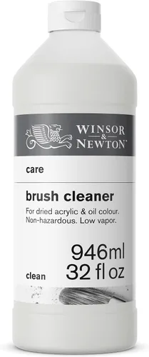 Vista 3 de Winsor & Newton Limpiador y restaurador de cepillos, botella de 4.0 onzas Biodegradable, Non-flammable, non-abrasive, low vapor; safely and easily