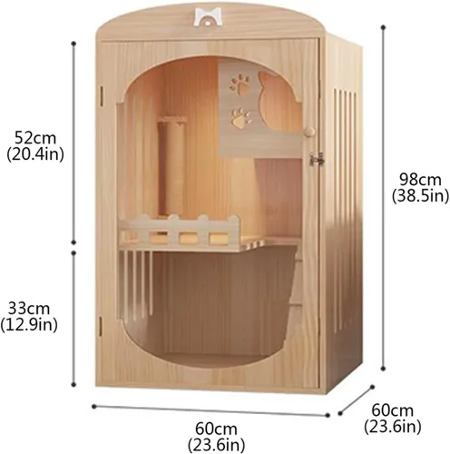 Vista 2 de Casa para gatos jaula para gatos Villa pequeña con inodoro de dos pisos para gatos Casa de gato Casa para el hogar Mascota Gatito Gato Villa