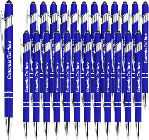 Vista 67 de Hasta 500 bolígrafos personalizados a granel con logotipo de mensaje de nombre comercial, bolígrafos grabados personalizados con lápiz óptico