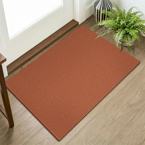 Vista 178 de KOZYFLY - Tapete para puerta de interior, lavable, pequeña, antideslizante, con respaldo de goma, felpudo de algodón para el hogar, color negro