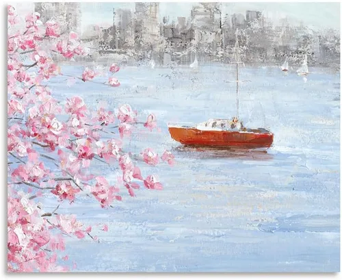 Vista 10 de ATELIYISHU Lienzo decorativo para pared, imágenes al aire libre, arte de pared, impresionismo, paisaje de naturaleza serena, pintura al óleo