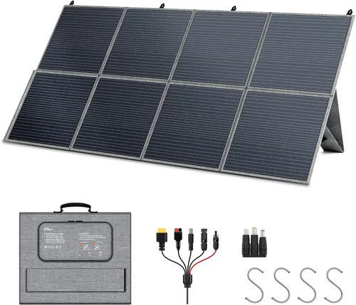 Vista 11 de Panel solar portátil de 100 W para generador de central eléctrica, célula solar plegable de 19.8 V con batería de alta eficiencia, impermeable IP65