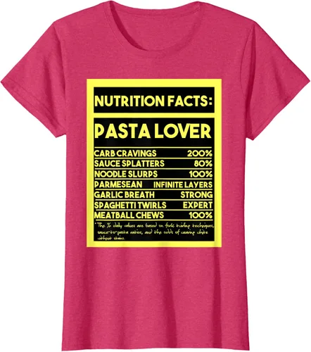 Vista 11 de Pasta Lover Nutrition Facts: The Ultimate Carb Connoisseur's T-Shirt Negro