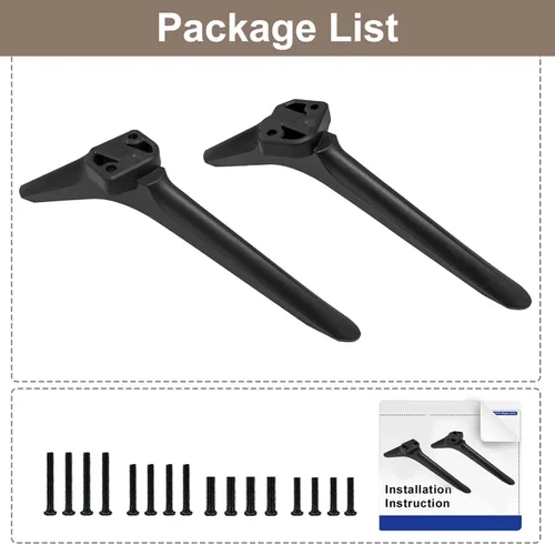 Vista 8 de Soporte base de TV para patas de TV Hisense, patas de soporte de TV para Hisense Smart TV Stand 50A6G 50A6GX3 43R6E3 43R6E1 43H6530F 55R6E1 55R6G