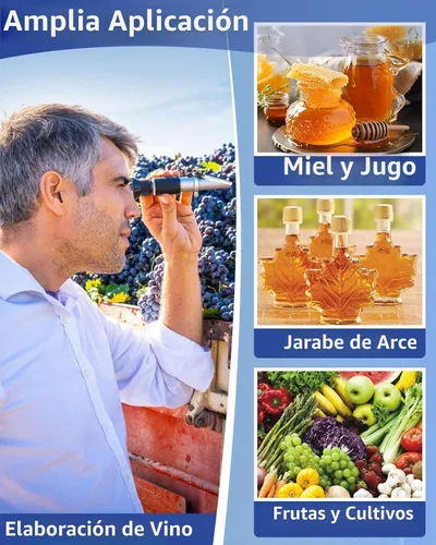 Vista 6 de Refractómetro Brix 0-90%, Medidor Refractómetro Brix con ATC, Refractómetro Preciso Azúcar Jarabe de Arce, Refractómetro Brix para Medir