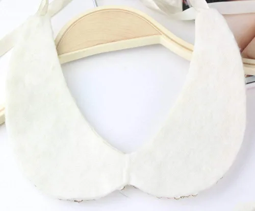 Vista 4 de Mural Art - Collar de lentejuelas con perlas de imitación extraíbles color blanco talla grande