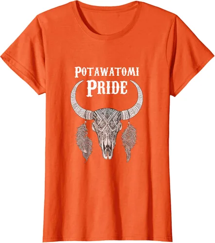 Vista 58 de Potawatomi Pride Tribe Native American Indian Buffalo Camiseta