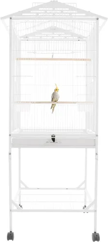 Vista 29 de Jaula de pájaro de metal,Jaulas grandes para periquitos para loro,Cockatiel Estilo-11