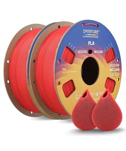 Vista 13 de OVERTURE Paquete de 10 filamentos PLA de 0.069 lbs (0.069 in), filamento de impresora 3D de herido ordenado, paquete de 10 bobinas de 2.2 libras