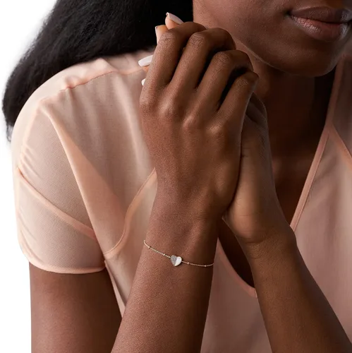 Vista 3 de Fossil - Pulsera de acero inoxidable para mujer color oro rosa