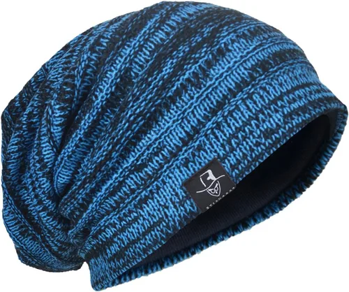 Vista 9 de Gorro de punto holgado con calavera de gran tamaño para hombre tipo skullcap