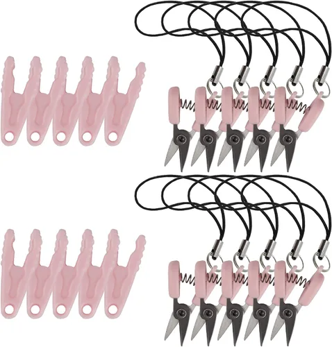 Vista 11 de JubileeYarn Itty Bitty Snippy - Tijeras de llavero portátiles compatibles con la TSA, color blanco, 1 par