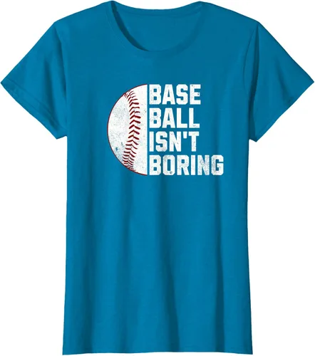 Vista 83 de Camiseta Baseball Isn't Boring, Negro