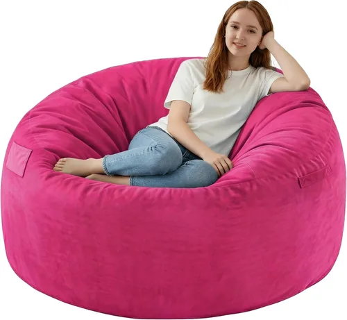 Vista 54 de Silla de Puf de 2 pies, Sillas de Puf Cómodas con Relleno de Espuma Viscoelástica, Sofá de Puf Esponjoso con Cubierta de Terciopelo Holandés, Sillas